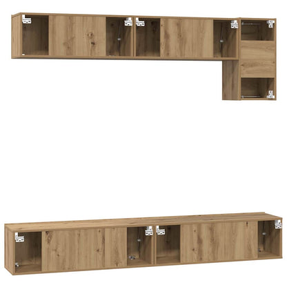 vidaXL TV Cabinet Set 5 pcs Artisan Oak Engineered Wood