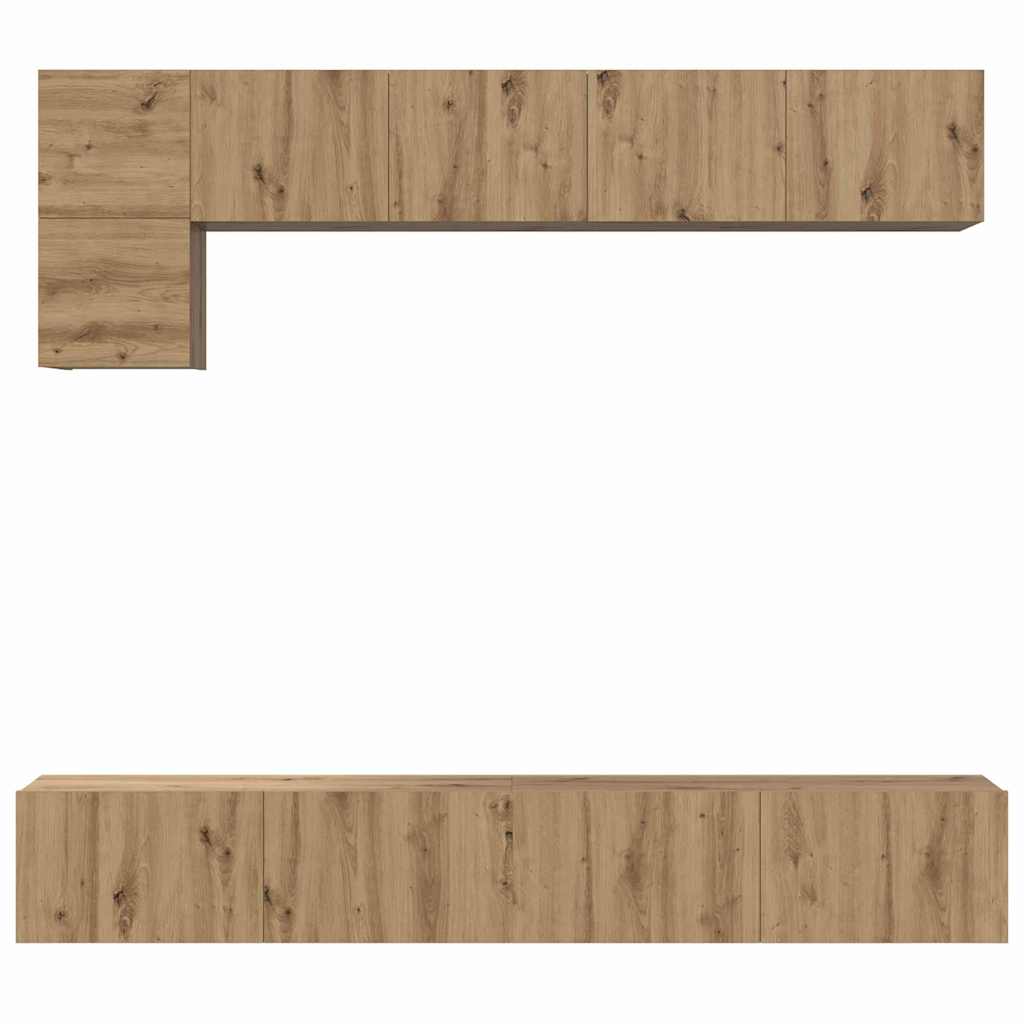 vidaXL TV Cabinet Set 5 pcs Artisan Oak Engineered Wood