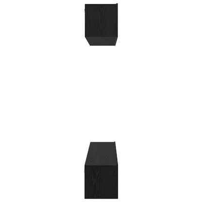 vidaXL TV Cabinet Set Wall-mounted 5 pcs Black Oak Engineered Wood