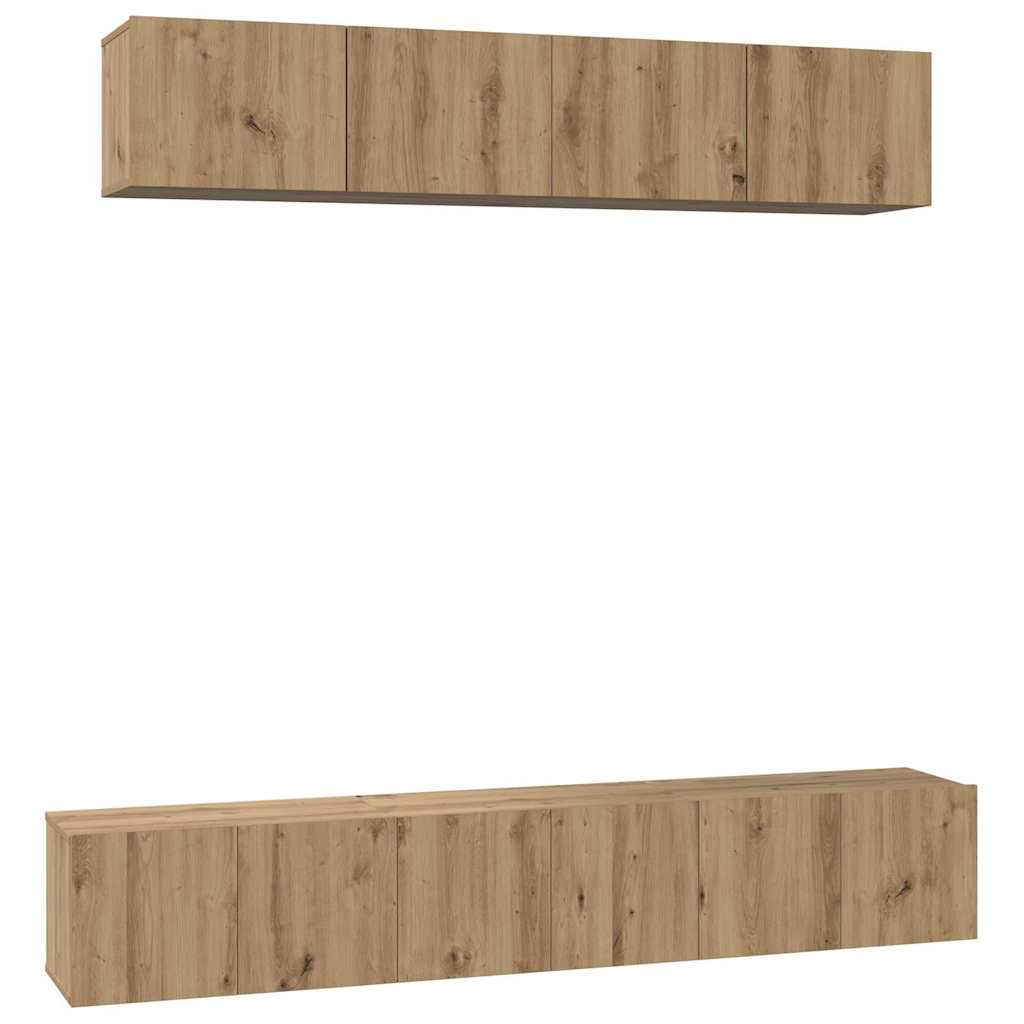 vidaXL TV Cabinet Set 5 pcs Artisan Oak Engineered Wood