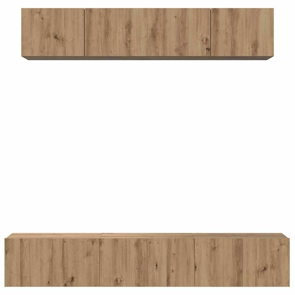 vidaXL TV Cabinet Set 5 pcs Artisan Oak Engineered Wood