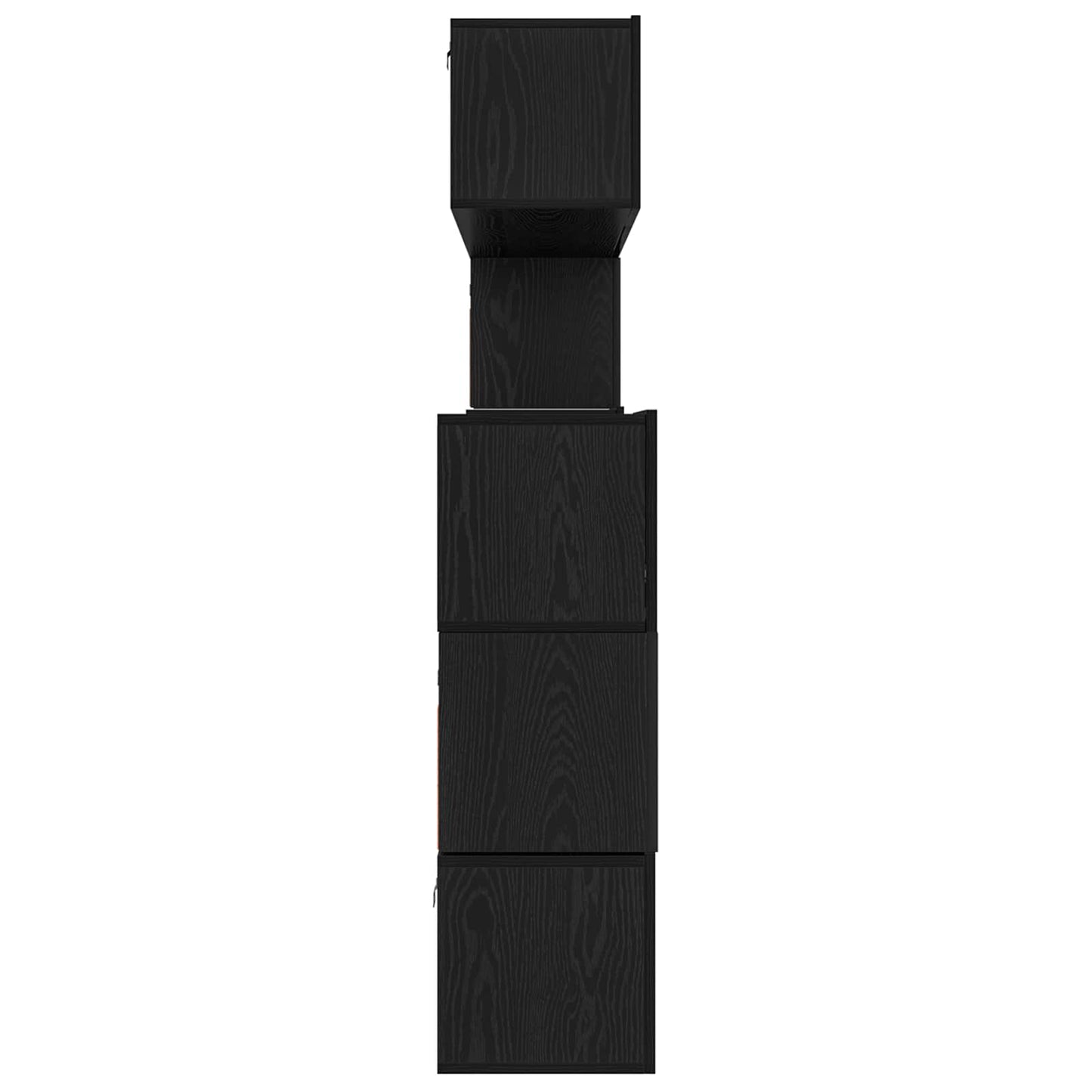 vidaXL TV Cabinet Set Wall-mounted 8 pcs Black Oak Engineered Wood