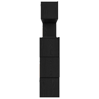 vidaXL TV Cabinet Set Wall-mounted 8 pcs Black Oak Engineered Wood