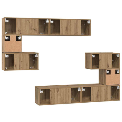 vidaXL TV Cabinet Set 8 pcs Artisan Oak Engineered Wood