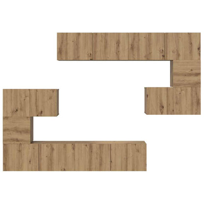 vidaXL TV Cabinet Set 8 pcs Artisan Oak Engineered Wood