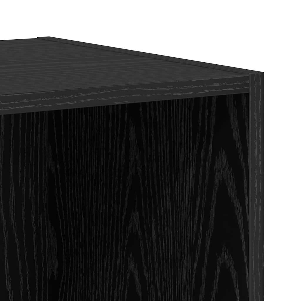 vidaXL TV Cabinet Set Wall-mounted 4 pcs Black Oak Engineered Wood