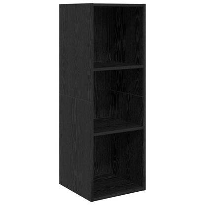 vidaXL TV Cabinet Set Wall-mounted 4 pcs Black Oak Engineered Wood