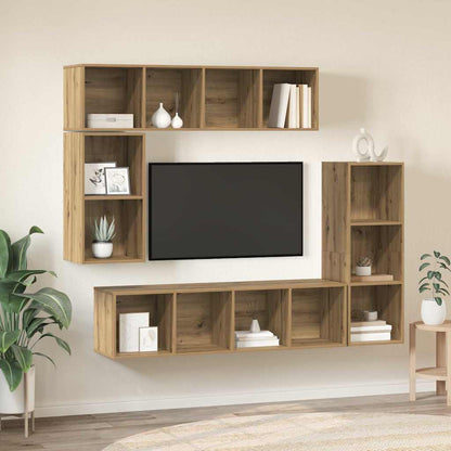 vidaXL TV Cabinet Set 4 pcs Artisan Oak Engineered Wood