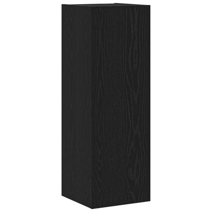 vidaXL TV Cabinet Set Wall-mounted 10 pcs Black Oak 30.5 x 30 x 90 cm
