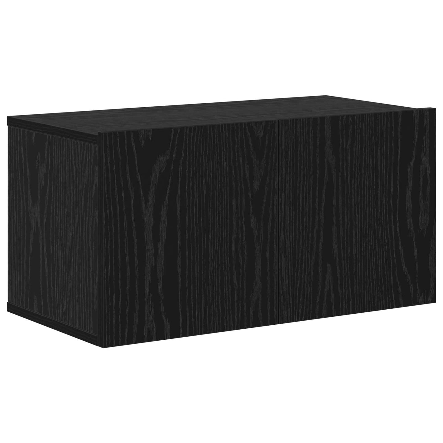 vidaXL TV Cabinet Set Wall-mounted 10 pcs Black Oak 30.5 x 30 x 90 cm