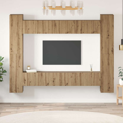 vidaXL TV Cabinet Set 10 pcs Artisan Oak Engineered Wood