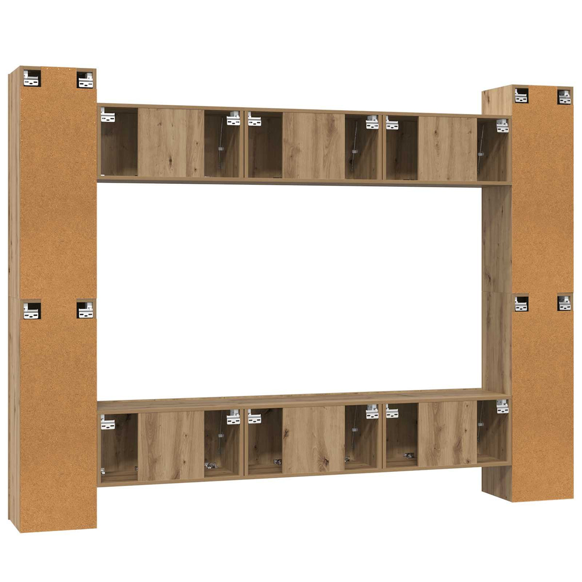 vidaXL TV Cabinet Set 10 pcs Artisan Oak Engineered Wood