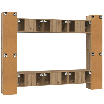 vidaXL TV Cabinet Set 10 pcs Artisan Oak Engineered Wood