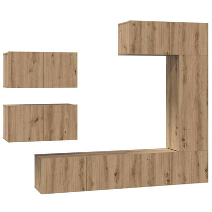 vidaXL TV Cabinet Set 6 pcs Artisan Oak Engineered Wood