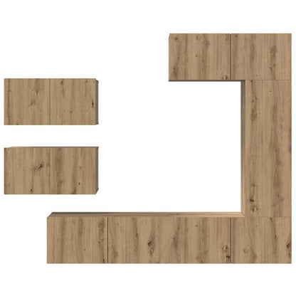 vidaXL TV Cabinet Set 6 pcs Artisan Oak Engineered Wood
