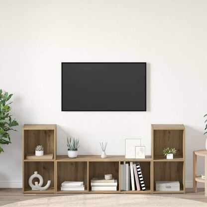 vidaXL TV Cabinet Set 3 pcs Brown Engineered Wood