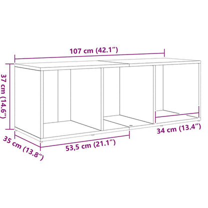 vidaXL TV Cabinet Set 3 pcs Brown Engineered Wood
