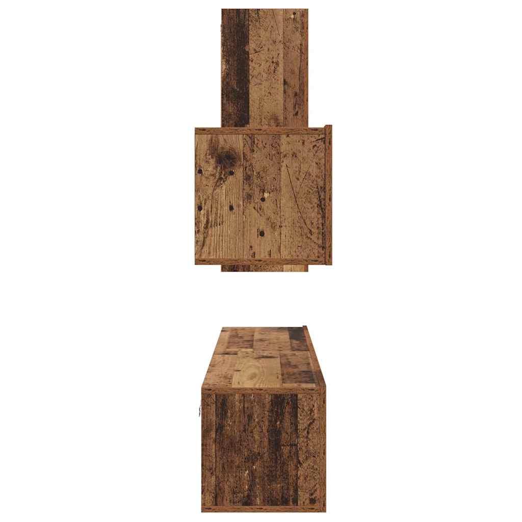 vidaXL TV Cabinet Set with Drawer 4 pcs Old Wood Engineered Wood