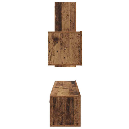 vidaXL TV Cabinet Set with Drawer 4 pcs Old Wood Engineered Wood