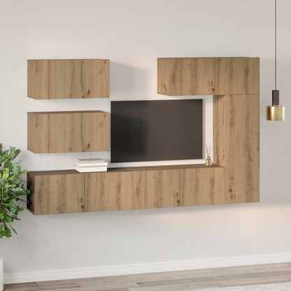 vidaXL TV Cabinet Set 6 pcs Artisan Oak Engineered Wood