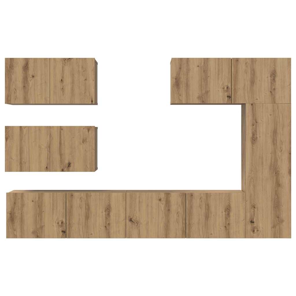 vidaXL TV Cabinet Set 6 pcs Artisan Oak Engineered Wood