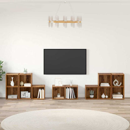 vidaXL TV Cabinet Set Wall-mounted 8 pcs Old Wood Engineered Wood