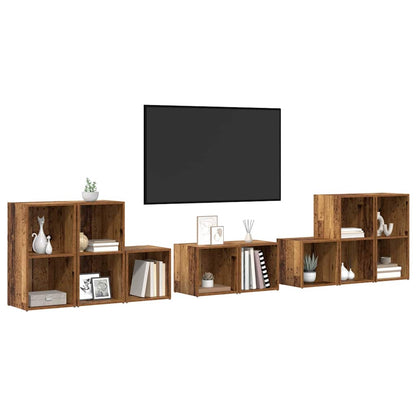 vidaXL TV Cabinet Set Wall-mounted 8 pcs Old Wood Engineered Wood