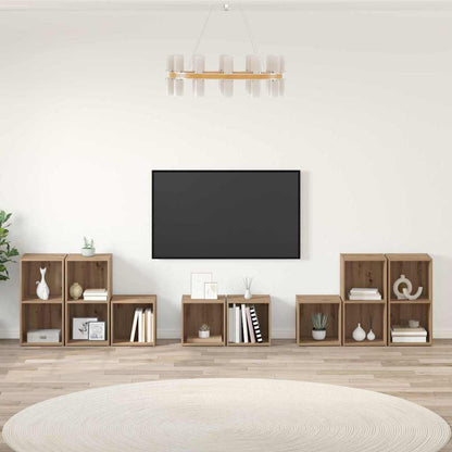 vidaXL TV Cabinet Set 8 pcs Artisan Oak Engineered Wood
