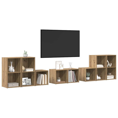 vidaXL TV Cabinet Set 8 pcs Artisan Oak Engineered Wood