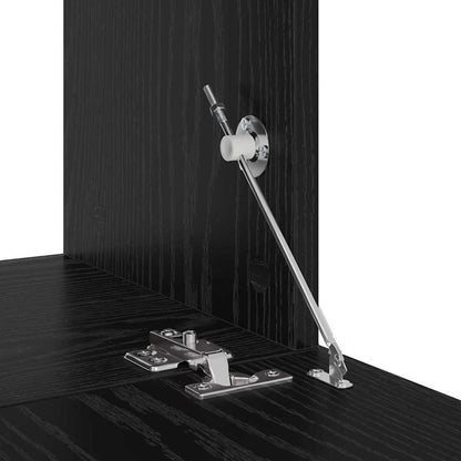 vidaXL TV Units Wall-mounted 4 pcs Black Oak Engineered wood