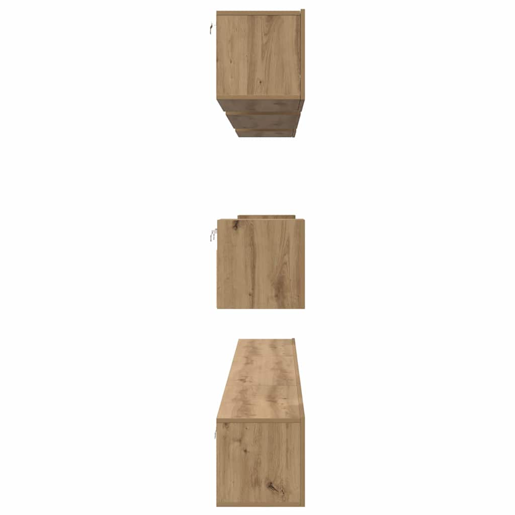 vidaXL TV Cabinet Set 8 pcs Artisan Oak Engineered Wood