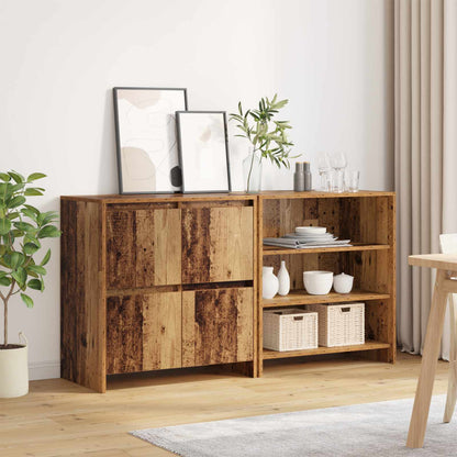vidaXL Sideboard 2 pcs Old Wood 70 x 41 x 75 cm Engineered Wood
