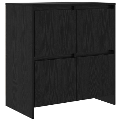 vidaXL Sideboard 2 pcs Black Oak 70 x 41 x 75 cm Engineered Wood