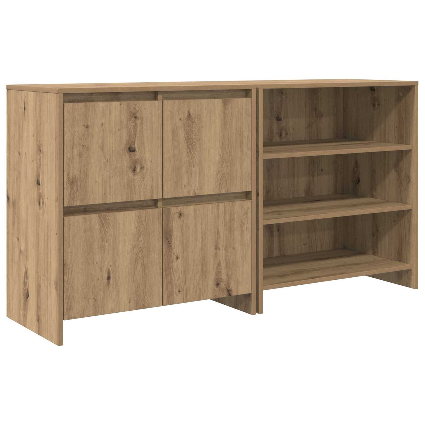 vidaXL Sideboard 2 pcs Artisan Oak 70 x 41 x 75 cm Engineered Wood