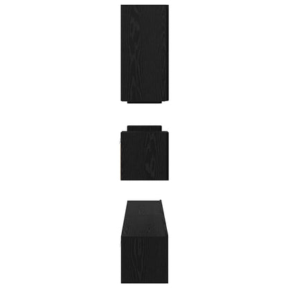 vidaXL TV Cabinet Set Wall-mounted 8 pcs Black Oak Engineered Wood
