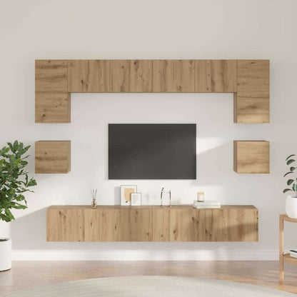 vidaXL TV Cabinet Set 8 pcs Artisan Oak Engineered Wood