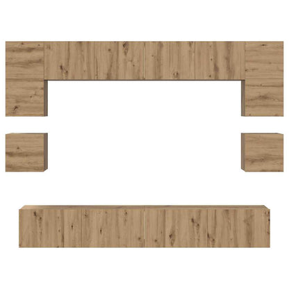 vidaXL TV Cabinet Set 8 pcs Artisan Oak Engineered Wood