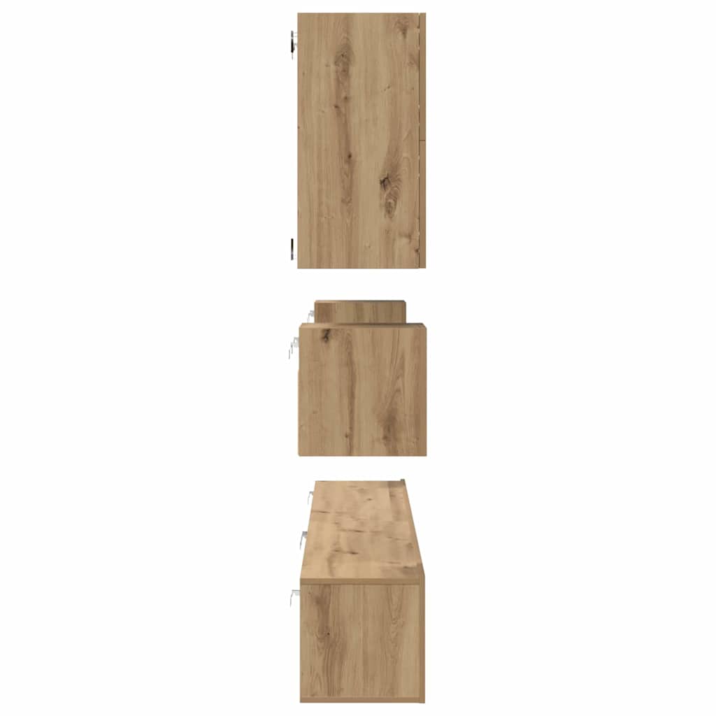 vidaXL TV Cabinet Set 8 pcs Artisan Oak Engineered Wood