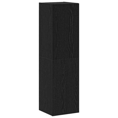 vidaXL TV Cabinet Set with Drawer 4 pcs Black Oak Engineered Wood