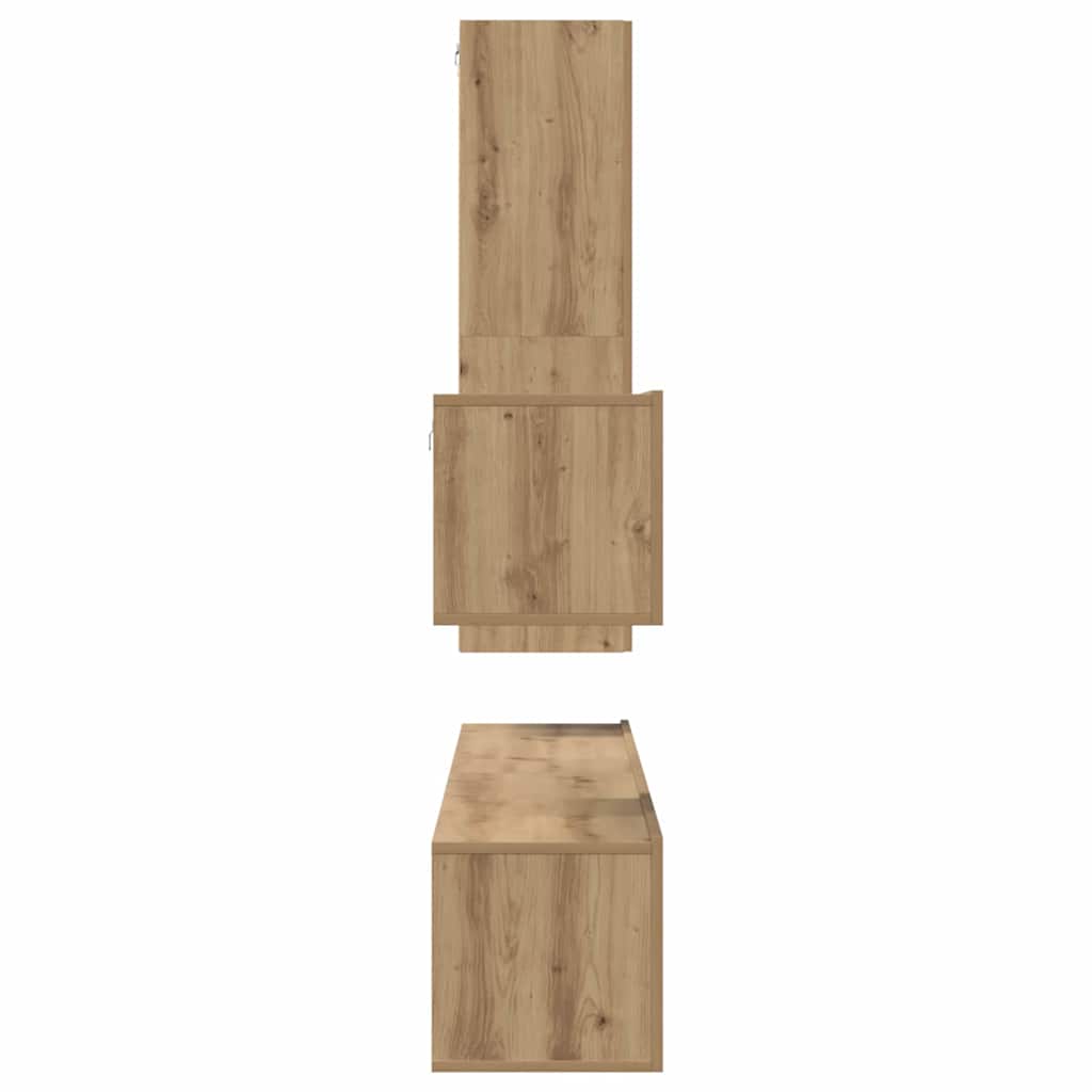 vidaXL TV Cabinet Set with Drawer 4 pcs Artisan Oak Engineered Wood