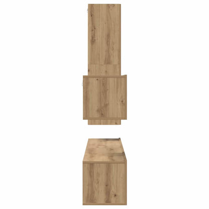 vidaXL TV Cabinet Set with Drawer 4 pcs Artisan Oak Engineered Wood