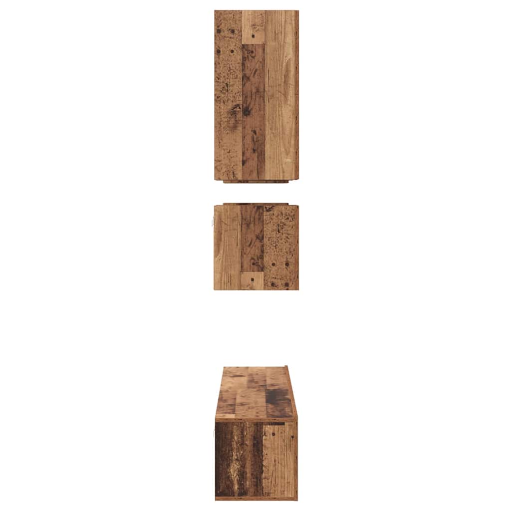 vidaXL TV Cabinet Set Wall-mounted 8 pcs Old Wood Engineered Wood