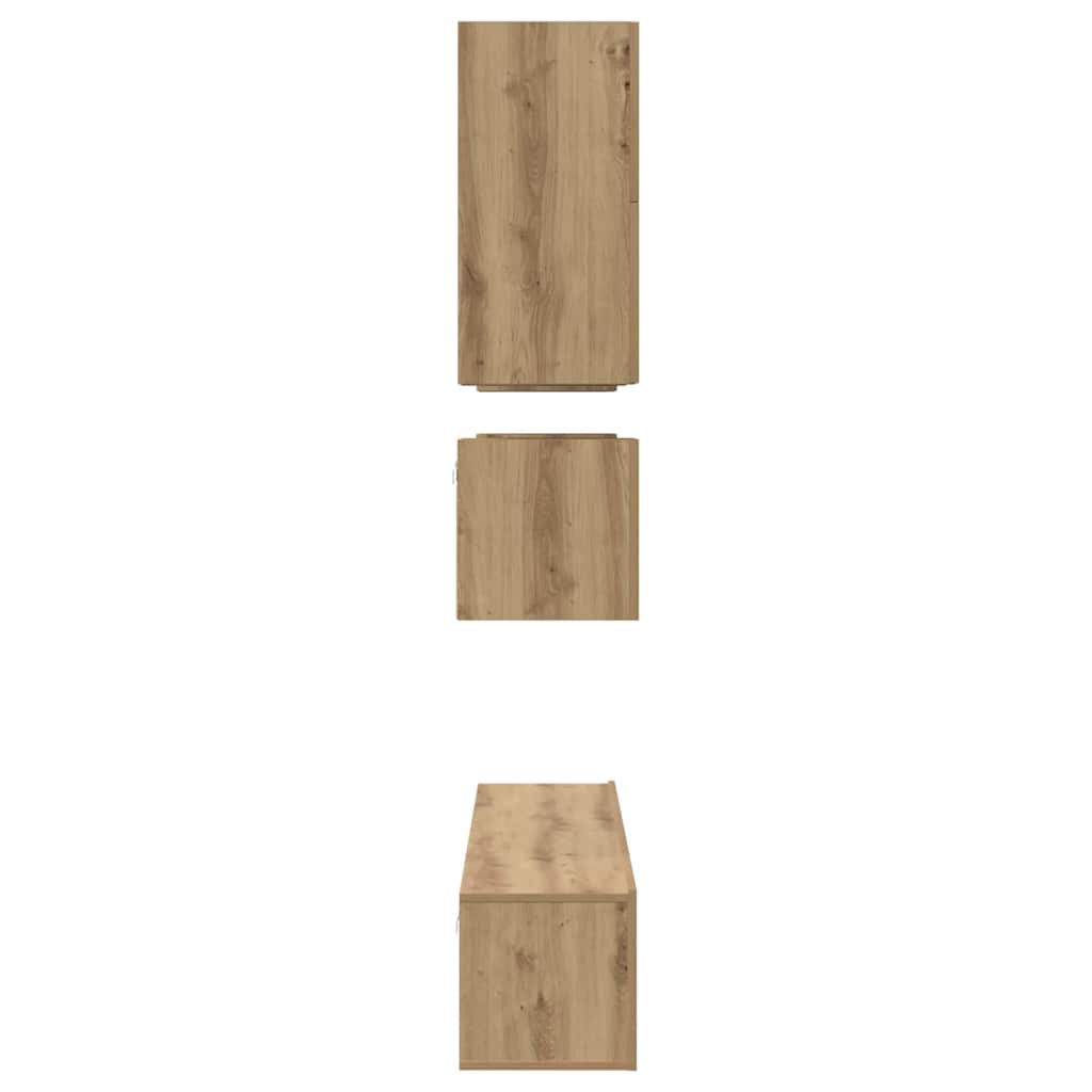 vidaXL TV Cabinet Set Wall-mounted 8 pcs Artisan Oak Engineered Wood