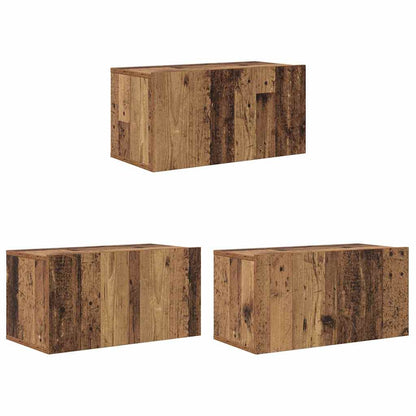 vidaXL TV Cabinet Set Wall-mounted Old Wood Engineered Wood