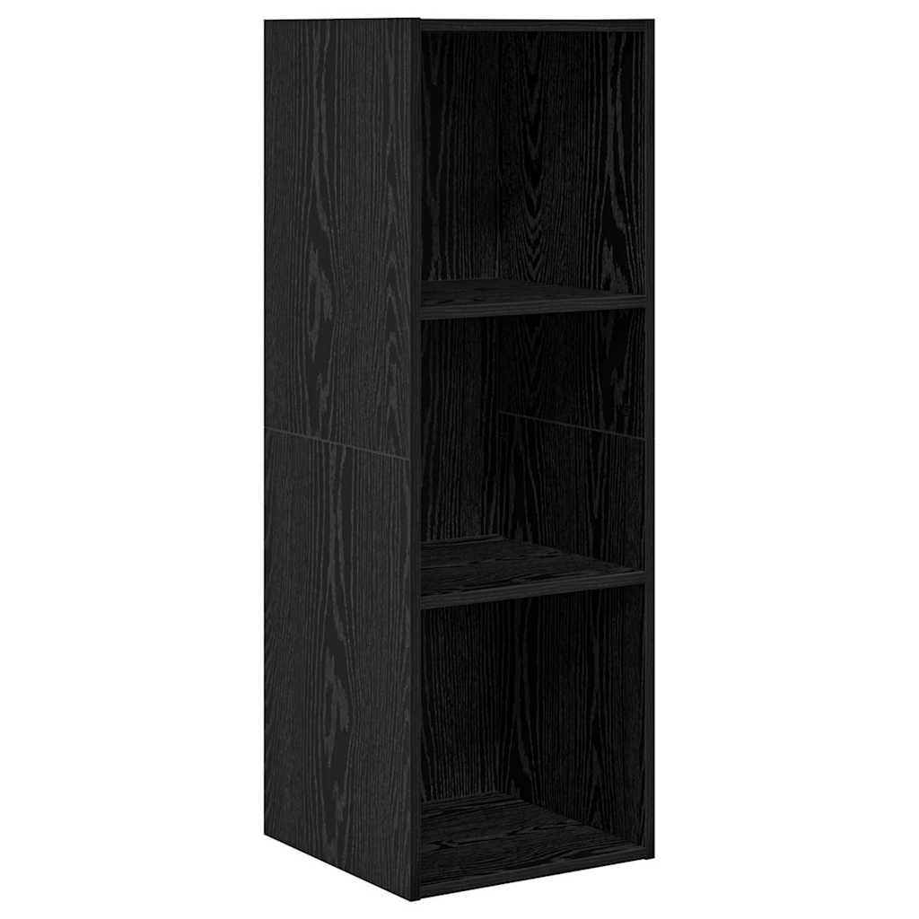 vidaXL TV Cabinet Set Wall-mounted 2 pcs Black Oak Engineered Wood