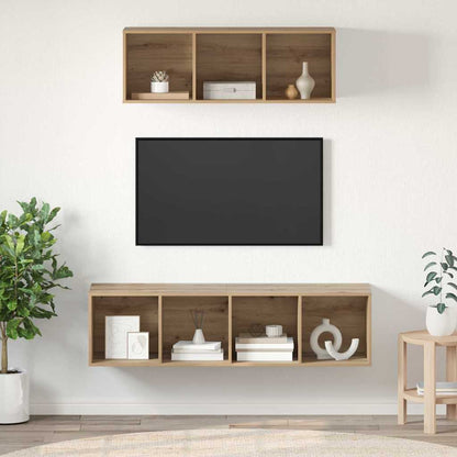 vidaXL TV Cabinet Set 2 pcs Artisan Oak Engineered Wood