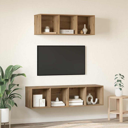 vidaXL TV Cabinet Set 2 pcs Artisan Oak Engineered Wood