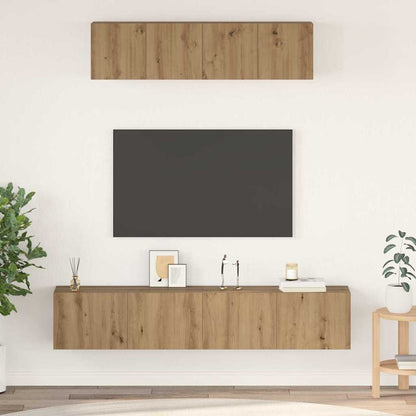 vidaXL TV Cabinet Set 4 pcs Artisan Oak Engineered Wood