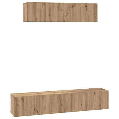 vidaXL TV Cabinet Set 4 pcs Artisan Oak Engineered Wood