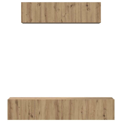 vidaXL TV Cabinet Set 4 pcs Artisan Oak Engineered Wood